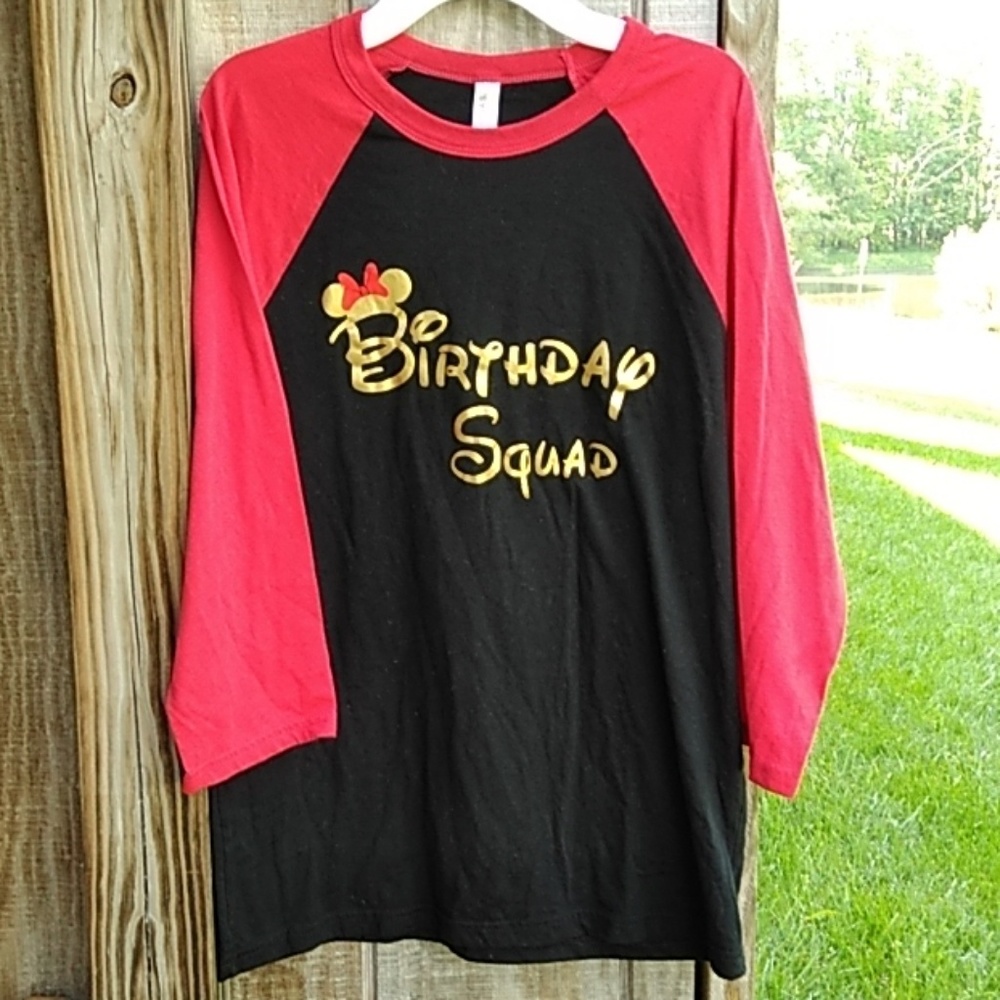Minnie Mouse Birthday Squad Raglan tee - Picture 5 of 5